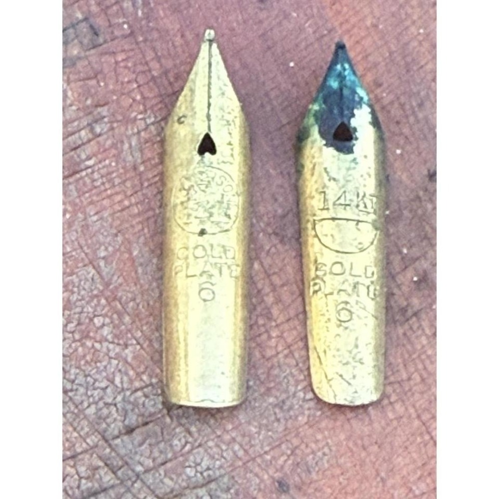Waterson Pen Nib Replacement14KT GOLD PLATE/2nd no Brand 14KT Gold PlateTubs